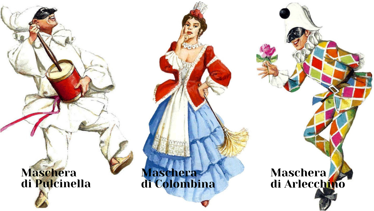Tre maschere famose del nostro Carnevale che non tramontano mai:  Arlecchino, Pulcinella e Colombina – Il Golfo 24